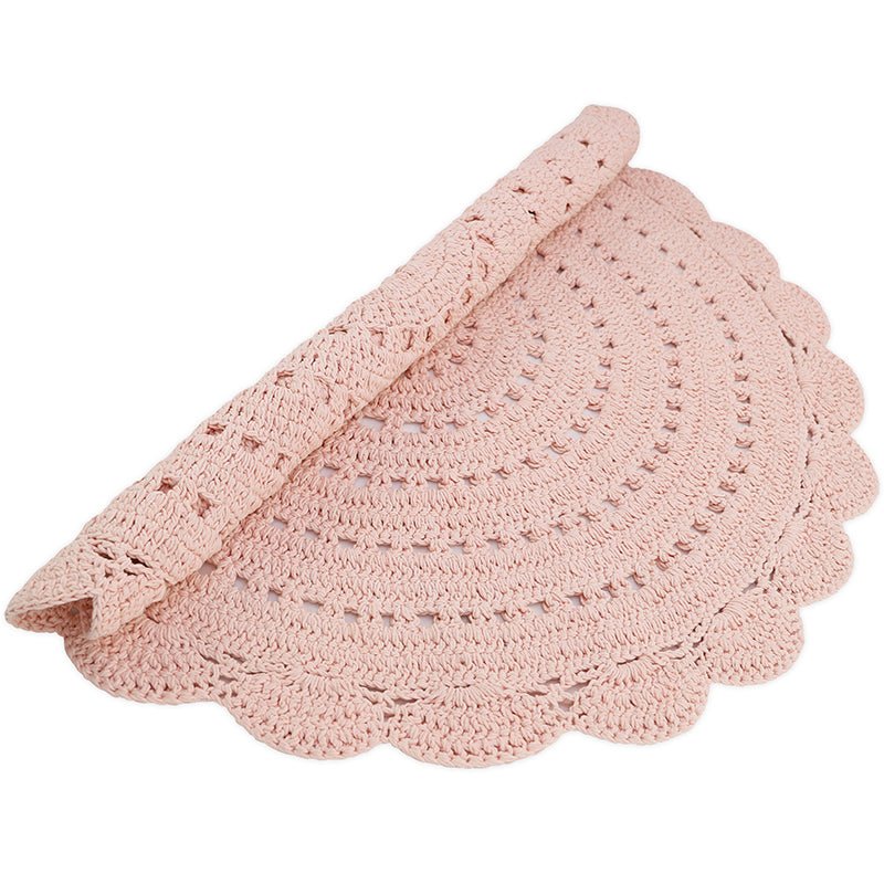 Alfombra Algodón Crochet Alma Nude - Nanetes